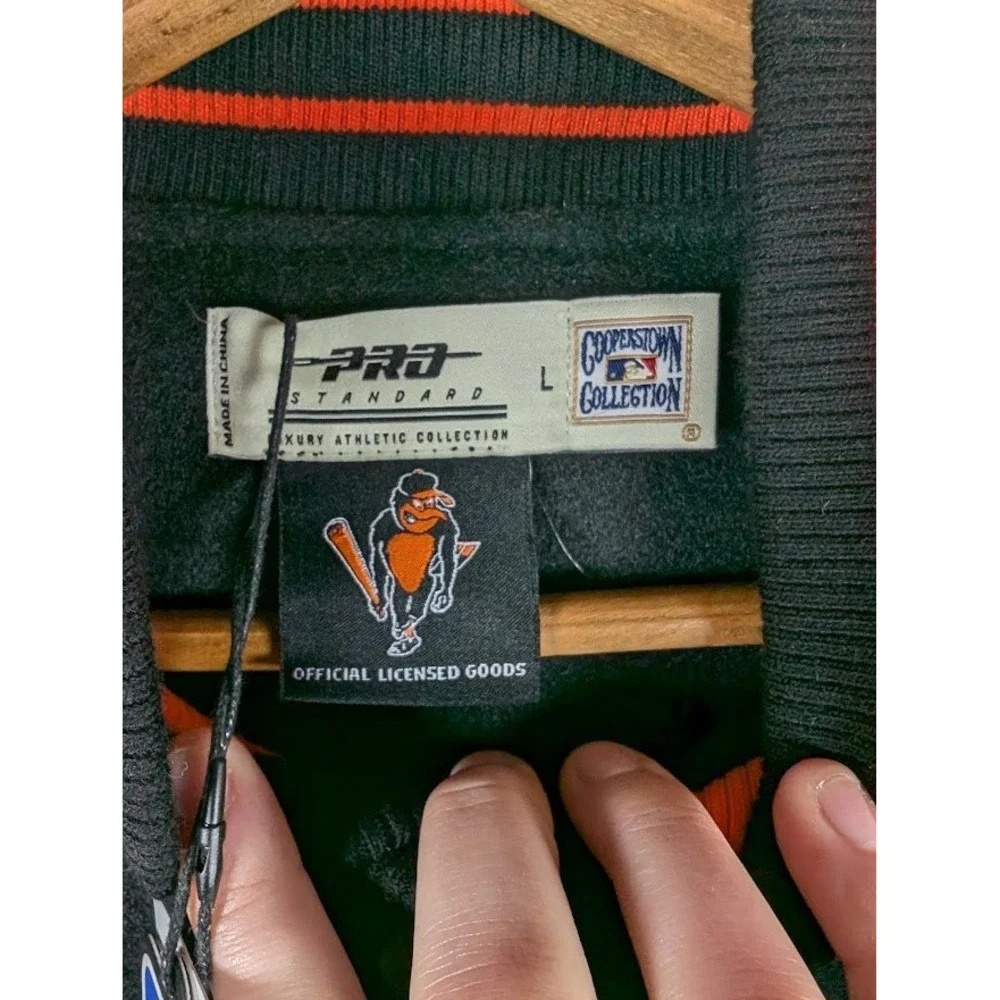 Baltimore Orioles Varsity Jacket Size‎ Large Bomber Pro Standard MSRP $250 NEW